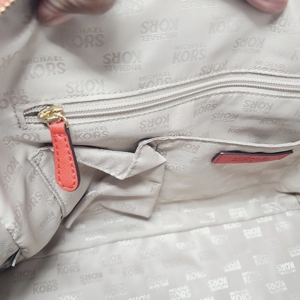 Michael Kors | Saffiano Large Orange Leather Shoulder Satchel Bag (NWOT)